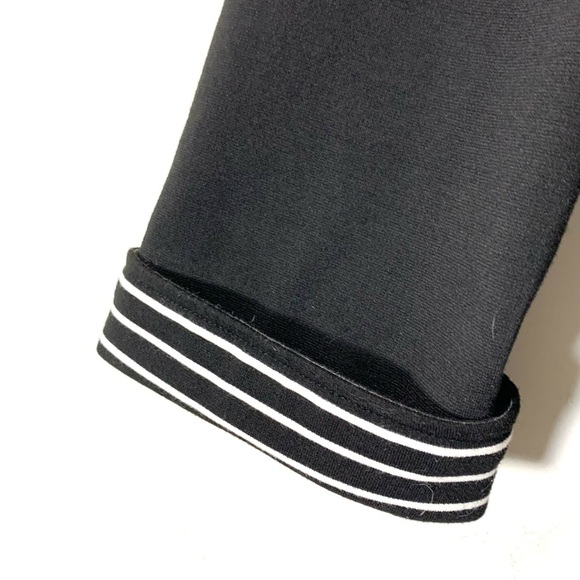 2/$35 Chico’s Black White Striped Drape Blazer - Picture 6 of 14